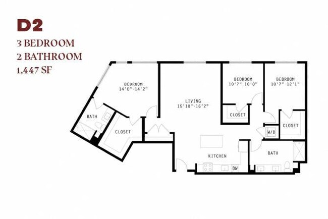 Orlo Three Bedroom D2 569 floor plan